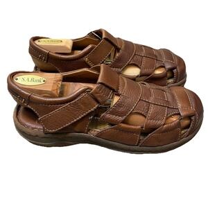 Born Cabot III Fisherman Sandals Shoes Men Size 9 EU 42 Brown Leather Adjustable